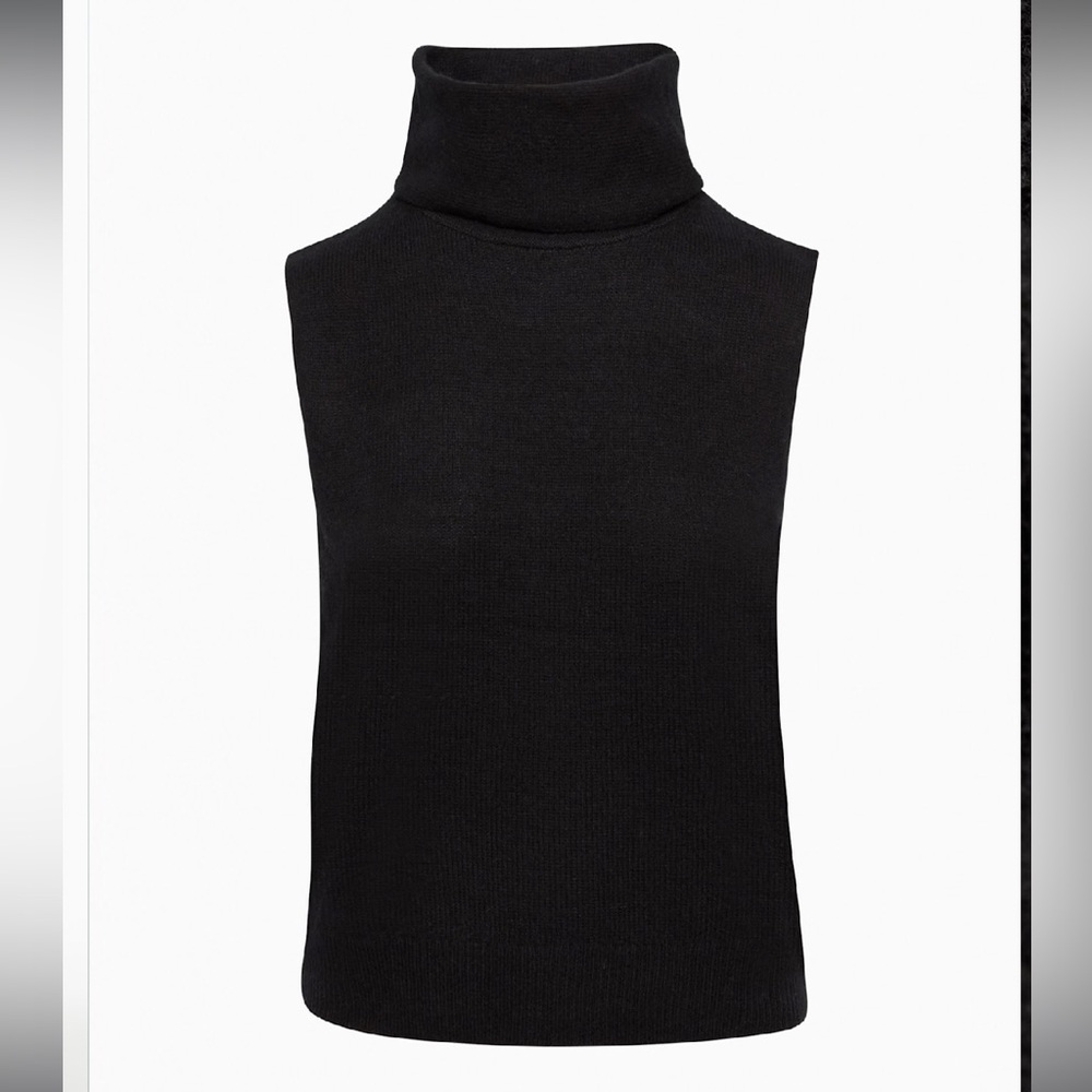 Aritzia - Babaton Cashmere turtleneck sweater vest (Black)